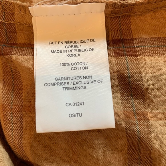 Light brown checkered blouse - Picture 4 of 4